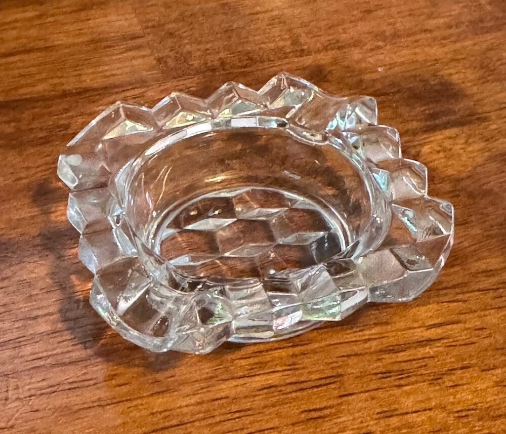 Vintage Fostoria American Small Square Clear Ashtray 2 3/4"